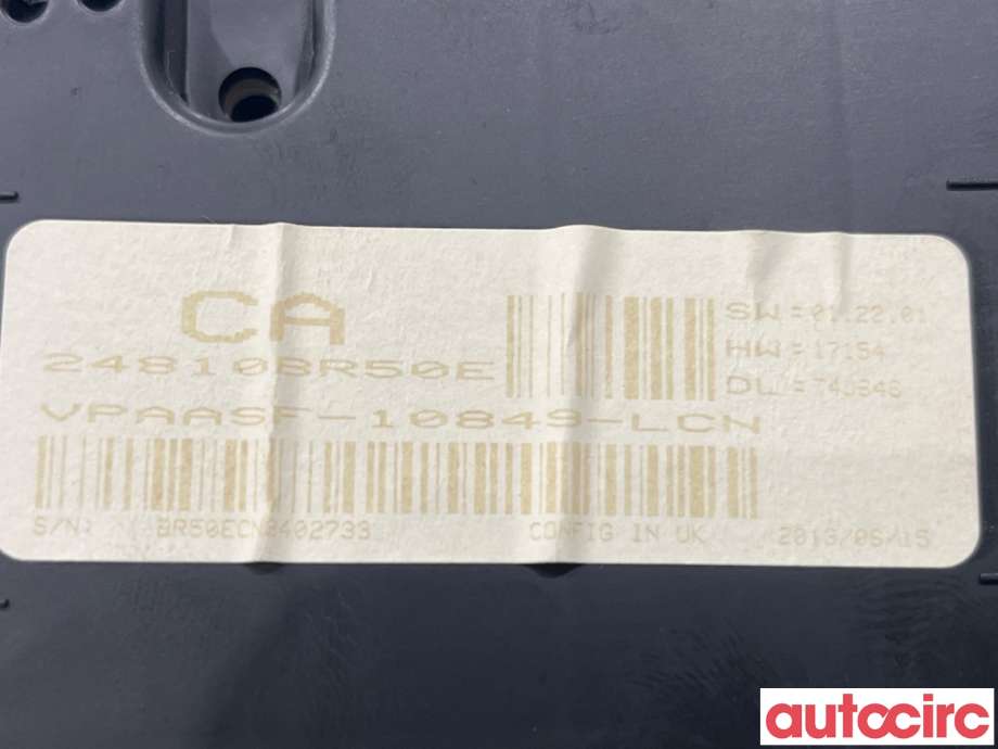 Instrumentpanel til Nissan Qashqai 2010-2014 (Type I, Fase 2)  (NISSAN|24810BR50E|)