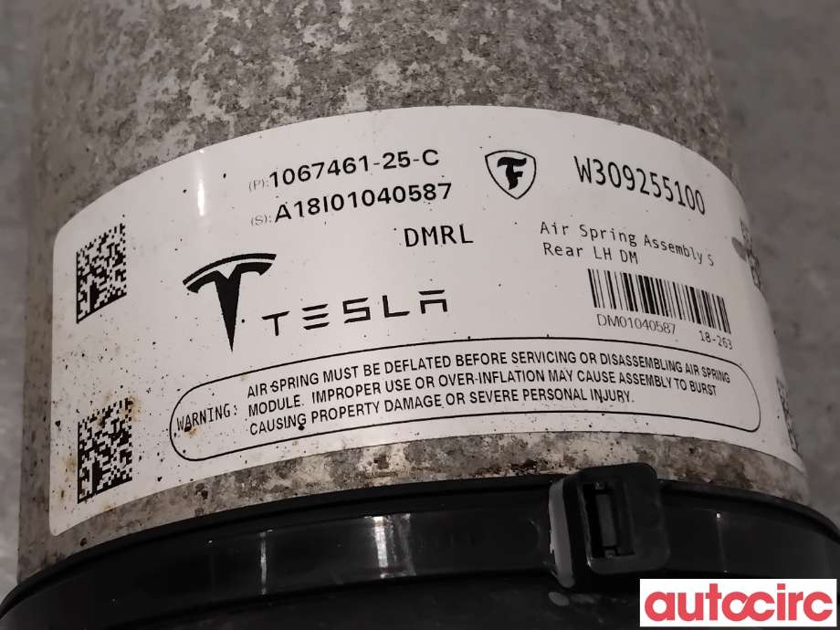 Fjær foran nivå luftpute/belg til Tesla Model S 2016-2021 (Fase 2)  (TESLA|1067461-25-C|)
