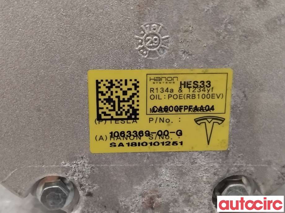 Aircondition kompressor til Tesla Model S 2016-2021 (Fase 2) (TESLA|1063369-00-G|CA600FPFAA04)