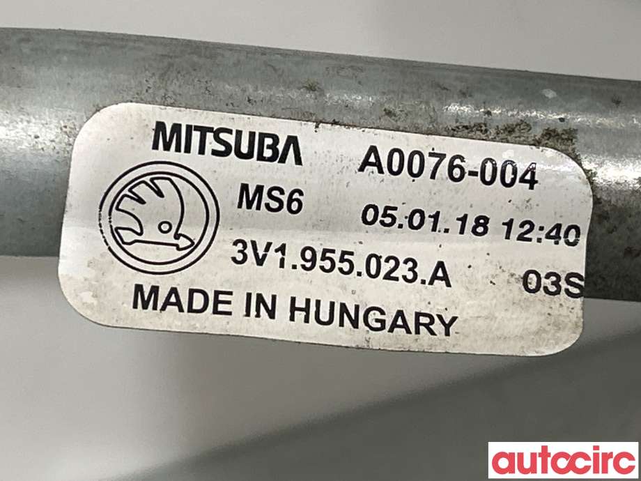 Viskermotor frontrute til Škoda Superb 2015-->> (Type III) (SKODA|3V1955023A|)