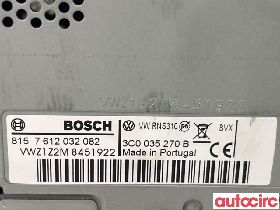 Bilstereo navigasjon til VW Golf VI 2008-2012  (VOLKSWAGEN|3C0035270BX|7612032082|3C0035270B)