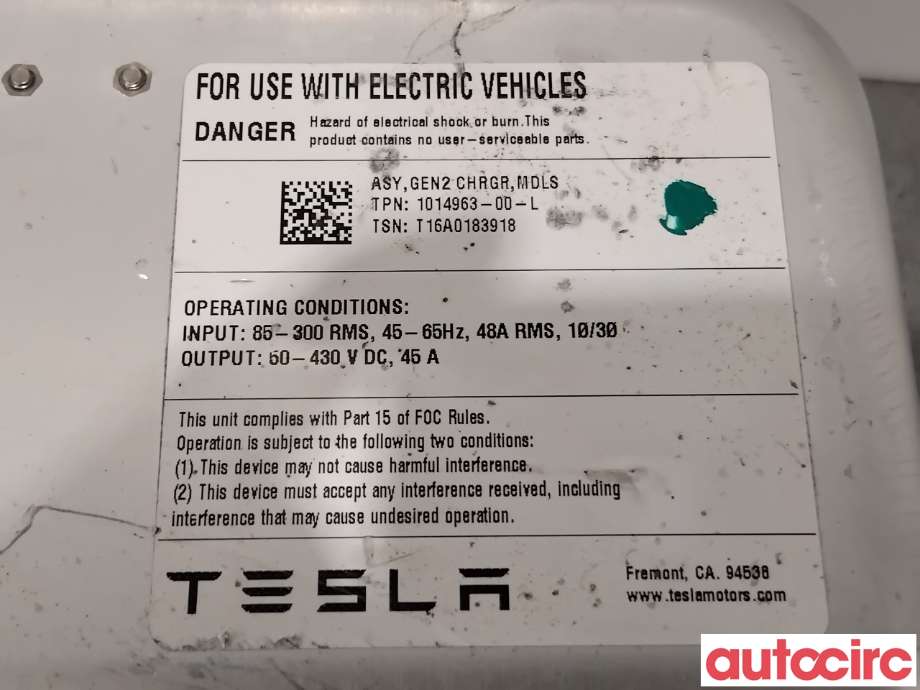 Batterilader (OBC - On Board Charger) til Tesla Model S 2016-2021 (Fase 2)  (TESLA|1014963-00-L|)