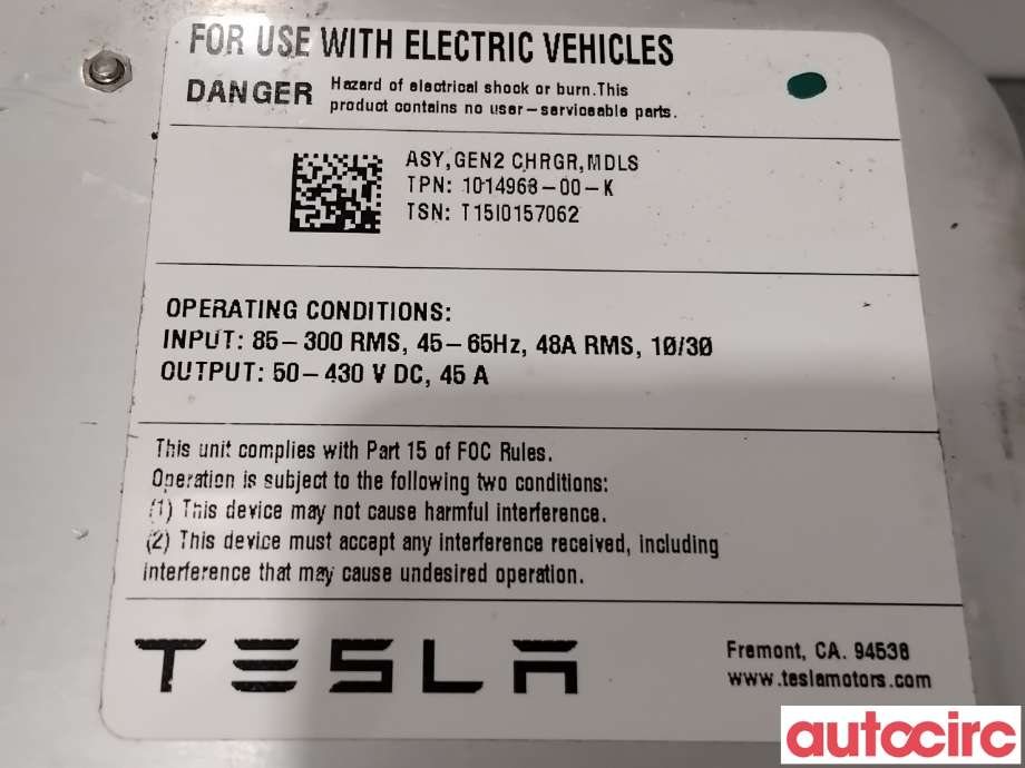 Batterilader (OBC - On Board Charger) til Tesla Model S 2013-2016 (Fase 1) (TESLA|1014963-00-K|)