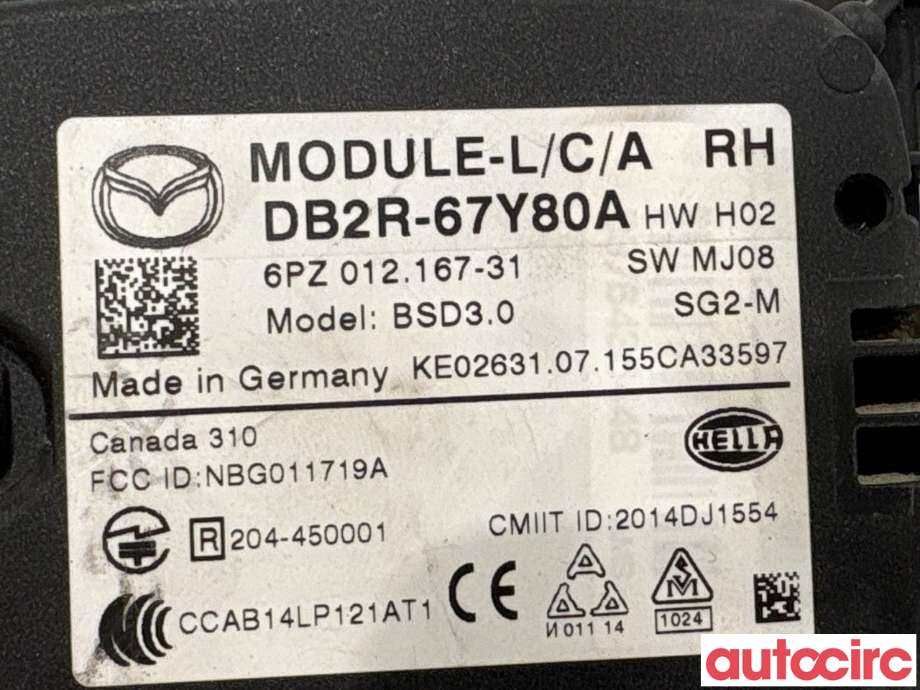 Sensor radar til Mazda CX-3 2015-2022  (MAZDA|DB2R-67-Y80D|6PZ012167-31|DB2R-67Y80A)