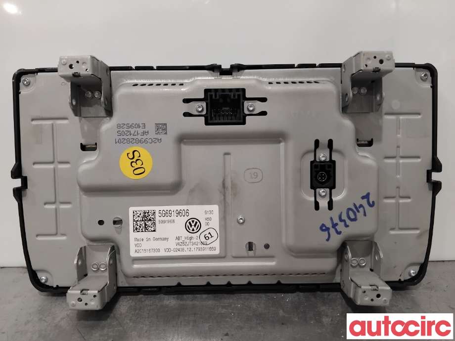 Instrument kjørecomputer til VW e-Golf 2017-2020 (Fase 2) (VOLKSWAGEN|5G6919606C|A2C15167300|5G6919606)