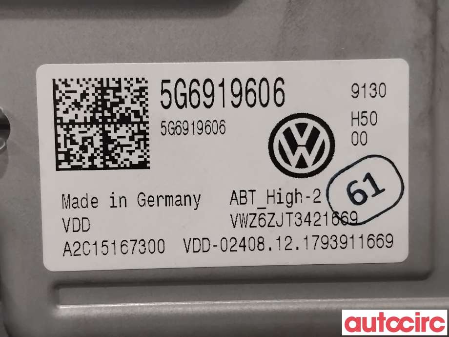 Instrument kjørecomputer til VW e-Golf 2017-2020 (Fase 2) (VOLKSWAGEN|5G6919606C|A2C15167300|5G6919606)