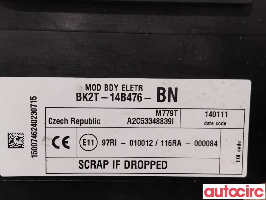 Sikringsboks til Ford Transit Custom 2013-2023 (Type I) (FORD|2294547|A2C533488391|BK2T-14B476-BN)