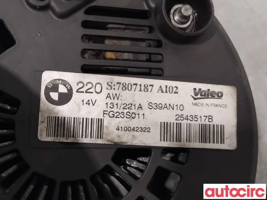 Dynamo til BMW 5-Serie 2010-2017 (F10/F11) (F10/F11) (BMW|12317807187|FG23S011|7807187)