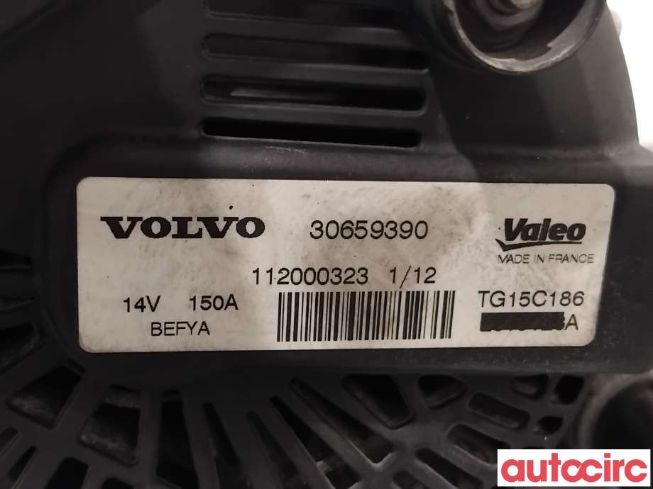 Dynamo til Volvo V70 2007-2013 (Type III, Fase 1) (VOLVO|36012505|TG15C186|30659390)
