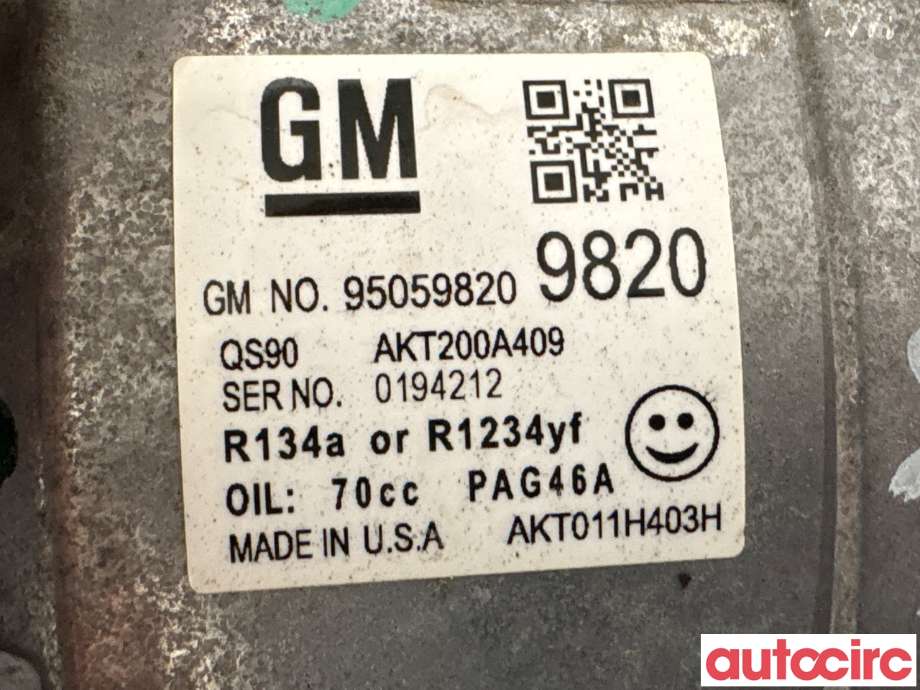 Aircondition kompressor til Opel Mokka 2012-2016 (Type I, Fase 1)  (OPEL|95370312|AKT200A409|95059820)