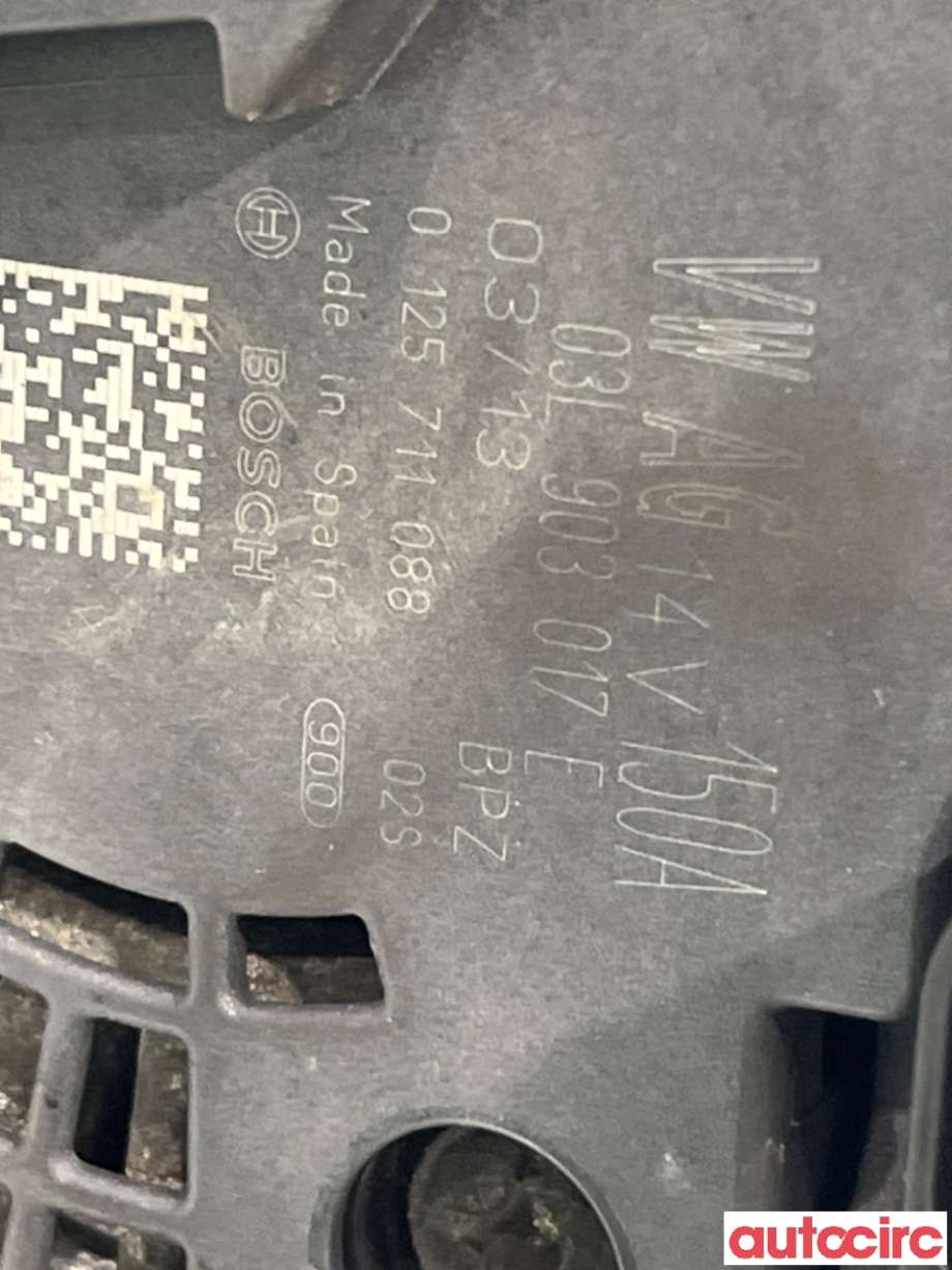 Dynamo til Audi A4 2007-2014 (Type IV) (B8) (B8) (AUDI|03L903017EX|0125711088|03L903017E)