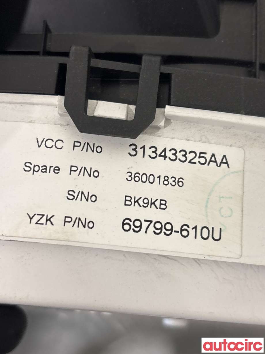 Instrumentpanel til Volvo XC70 2008-2013 (Type II, Fase 1) (VOLVO|36001836|69799-610U|31254535AA)