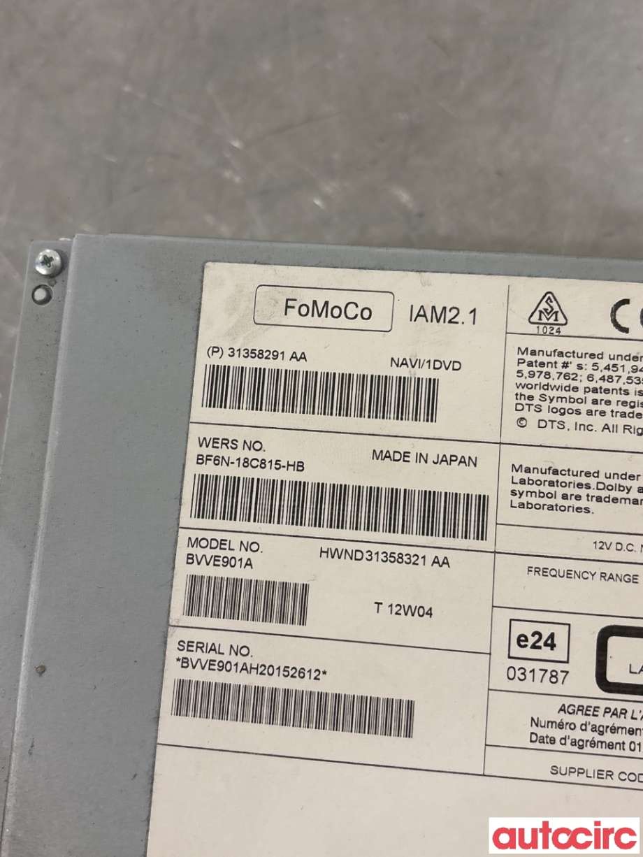 Bilstereo navigasjon til Volvo XC70 2008-2013 (Type II, Fase 1) (VOLVO|36051007||31358291AA)