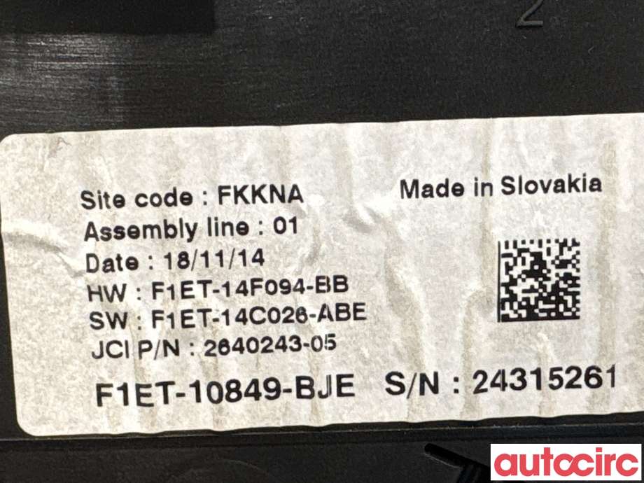 Instrumentpanel til Ford Focus 2014-2018 (Type III, Fase 2) (FORD|2303634|2640243-05|F1ET-10849-BJE)