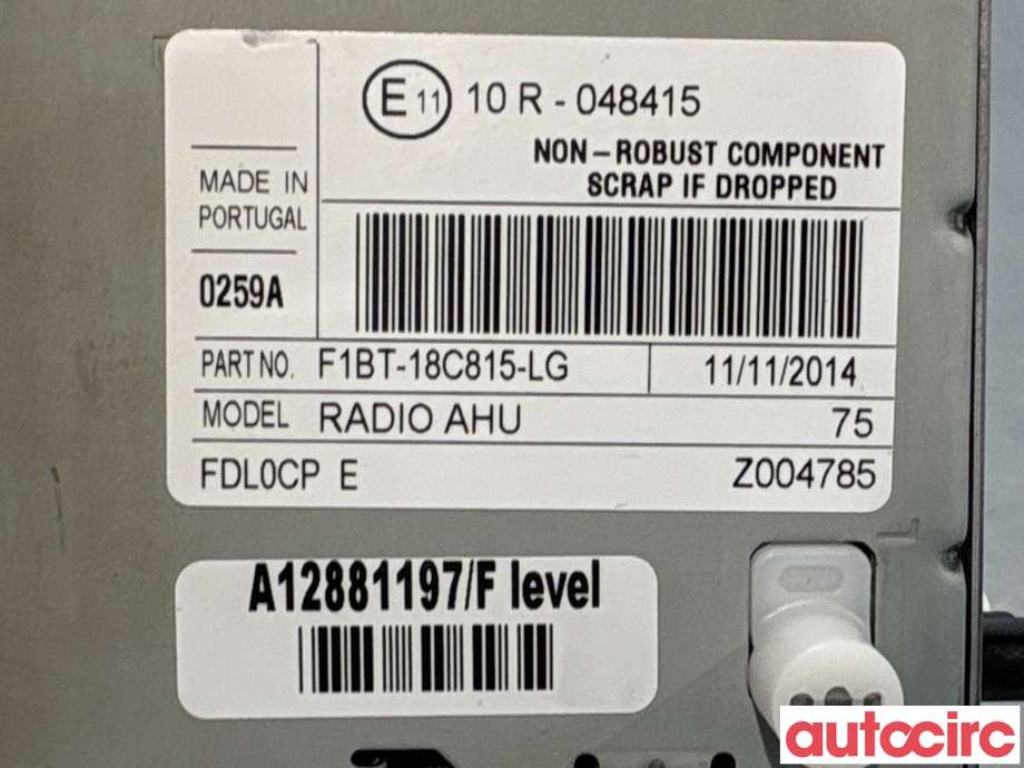 Bilstereo navigasjon til Ford Focus 2014-2018 (Type III, Fase 2)  (FORD|2369100|FDL0CPE|F1BT-18C815-LG)