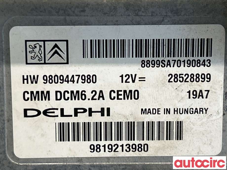 Styreenhet motor til Citroën Jumpy 2016-->> (Type III)  (CITROEN|1616358580|28528899|9819213980)