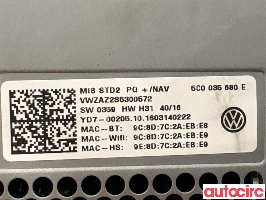 Bilstereo navigasjon til VW Amarok 2016-2022 (Type I, Fase 2)  (VOLKSWAGEN|5C0035680EX||5C0035680E)
