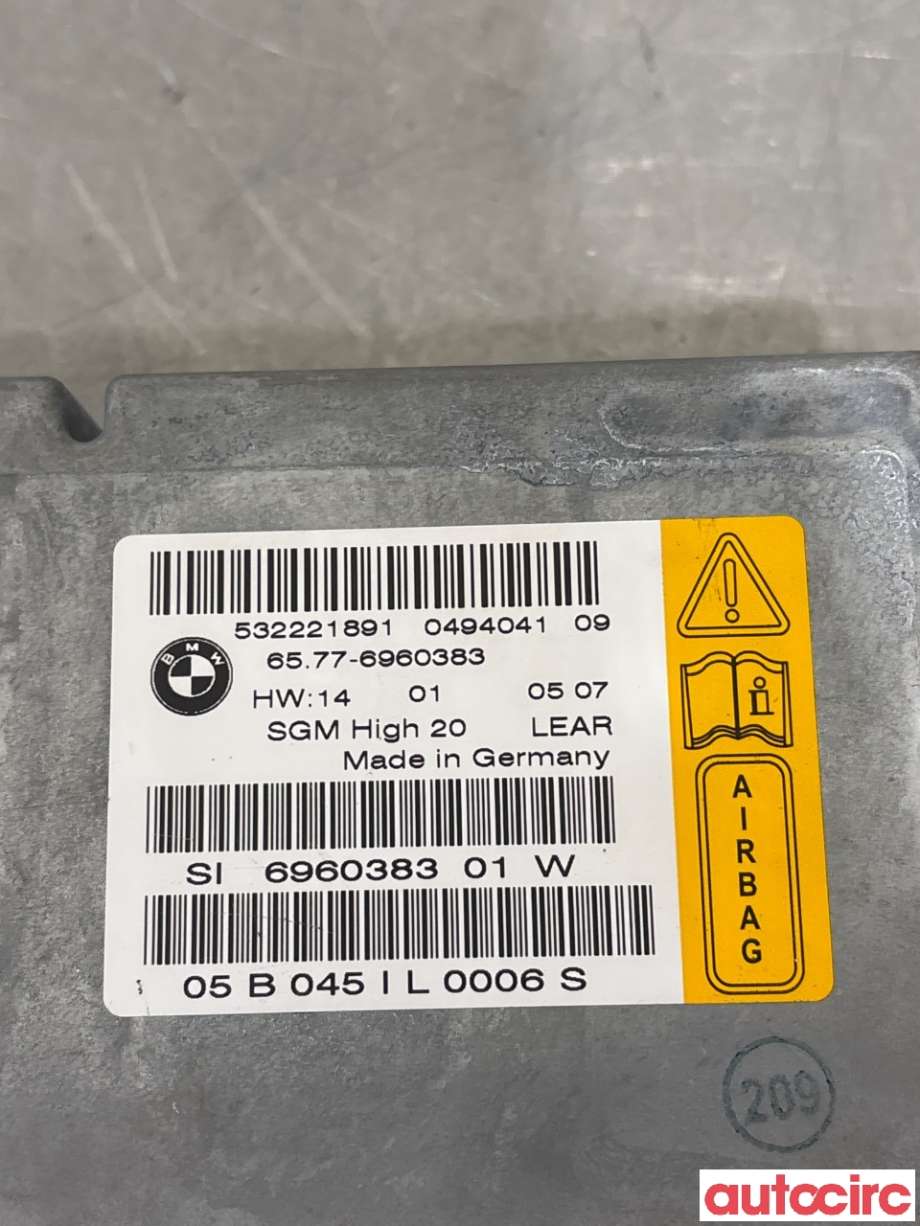 Airbag elektronikk til BMW 5-Serie 2003-2010 (E60/E61) (E60/E61) (BMW|65776975686|532221891|6577-6960383)