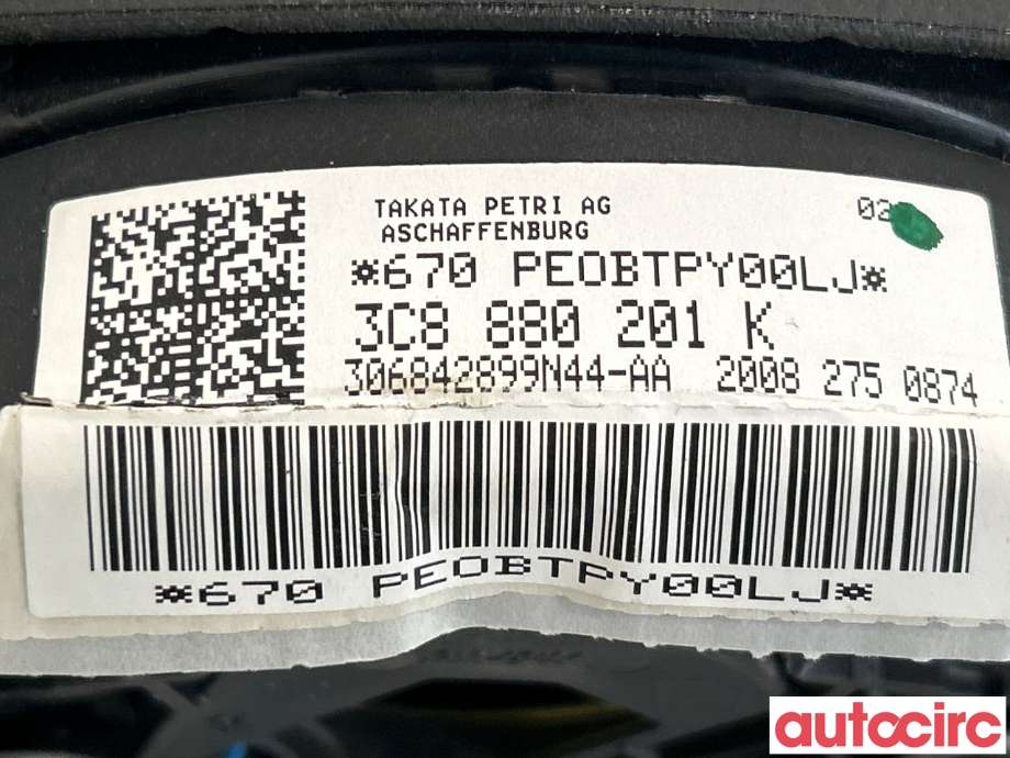 Airbag rattpute til VW Golf VI 2008-2012  (VOLKSWAGEN|5N0880201F||3C8880201K)