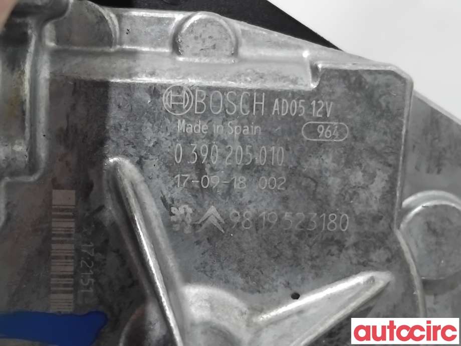 Viskermotor bakrute til Citroën C4, Picasso 2013-2018 (Type II)  (CITROEN|9819523180|0390205010)