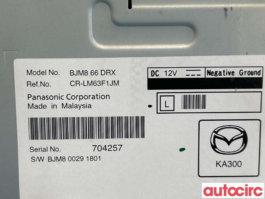 Bilstereo diverse til Mazda 3 2013-2016 (Type III, Fase 1)  (MAZDA|BJM8-66-DRX||BJM866DRX)