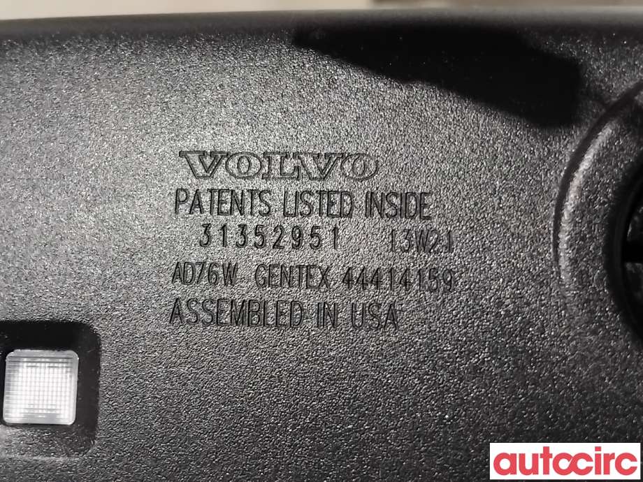 Speil innvendig til Volvo V60/V60 CC 2013-2018 (Type I, Fase 2)  (VOLVO|31352950||31352951)