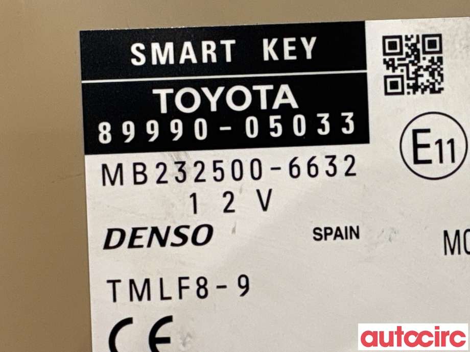 Styreenhet nøkkelfri/keyless til Toyota Avensis 2009-2015 (Type III, Fase 1) (TOYOTA|8999005033|MB232500-6632|8999005120)