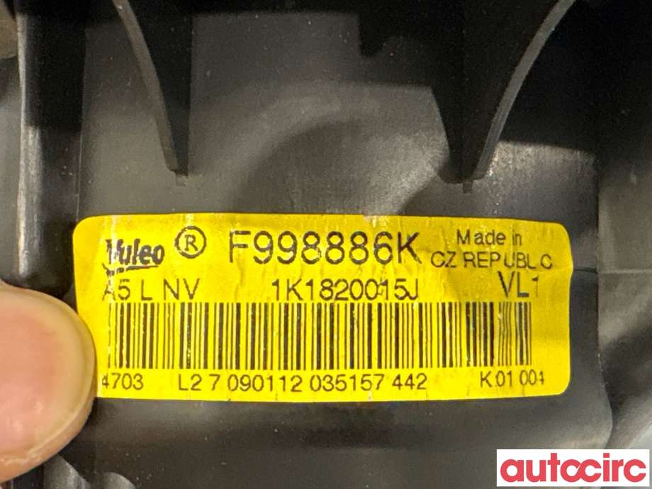 Varmeapparat motor til VW Golf VI 2008-2012  (VOLKSWAGEN|1K1820015L||1K1820021)