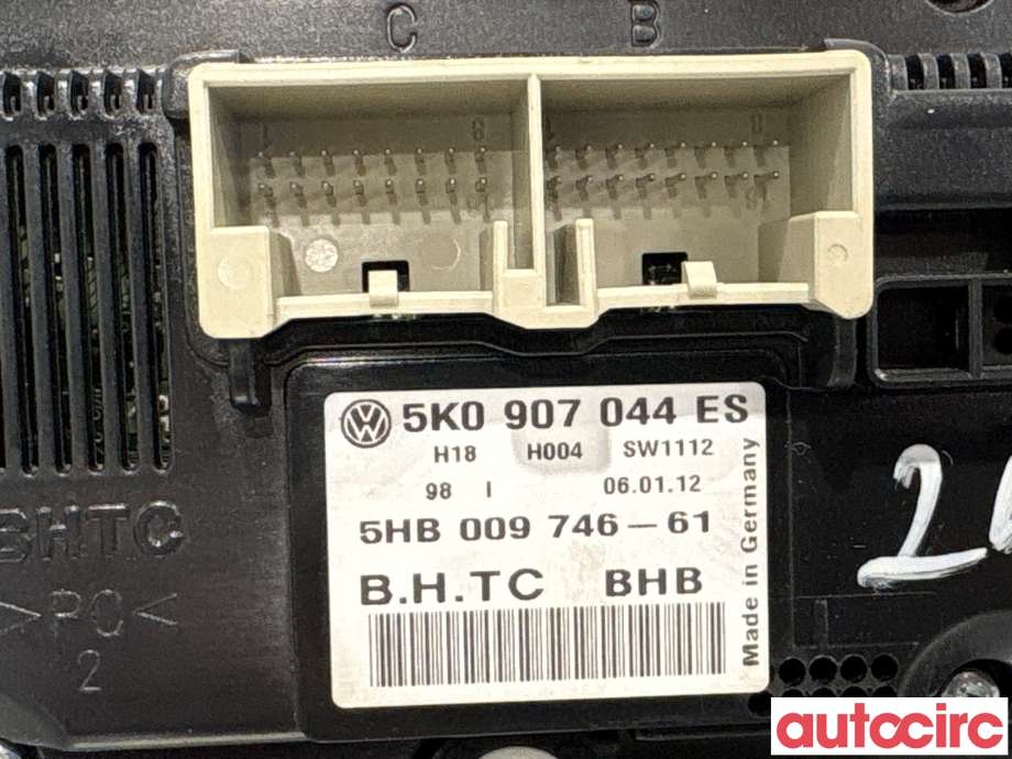 Varmeapparat betjening til VW Golf VI 2008-2012 (VOLKSWAGEN|5K0907044ES|5HB907044ES|5K0907044HB)