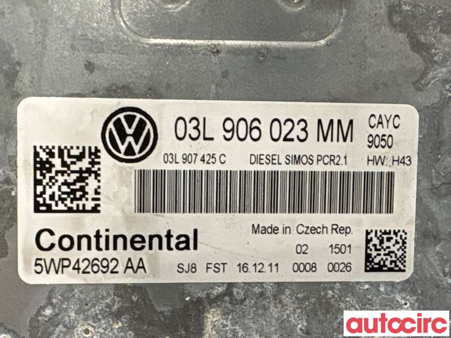 Styreenhet motor til VW Golf VI 2008-2012 (VOLKSWAGEN|03L997557T|5WP42692AA|03L906023MM)