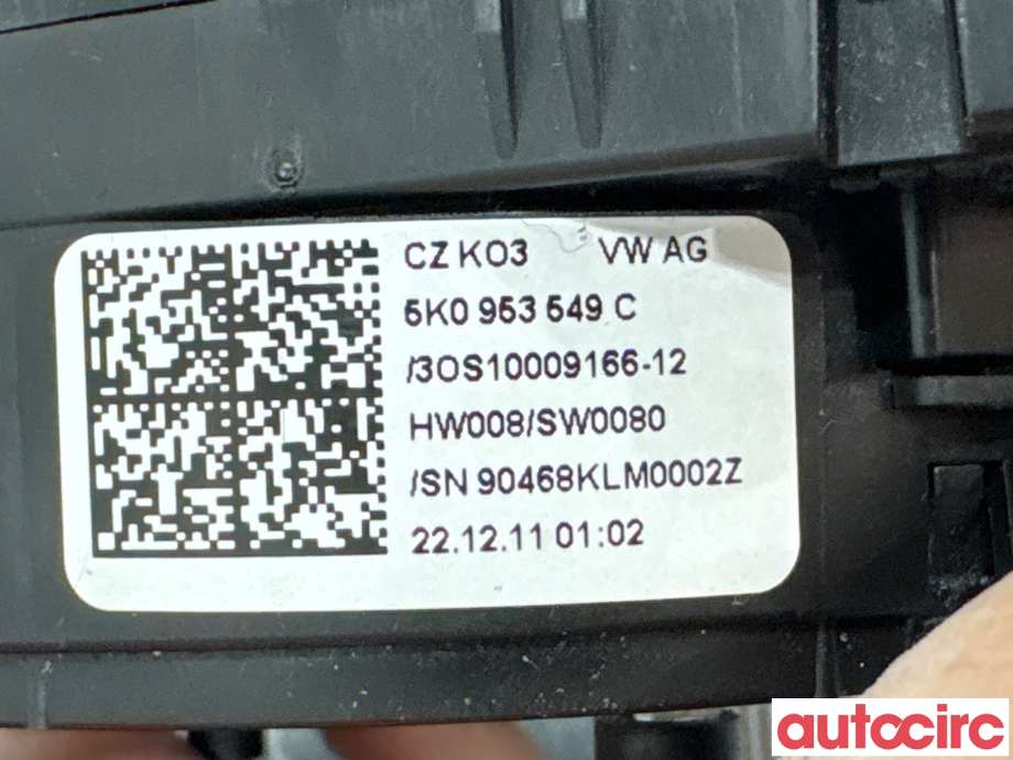 Airbag slepering til VW Golf VI 2008-2012  (VOLKSWAGEN|5K0953549B||5K0953549C)