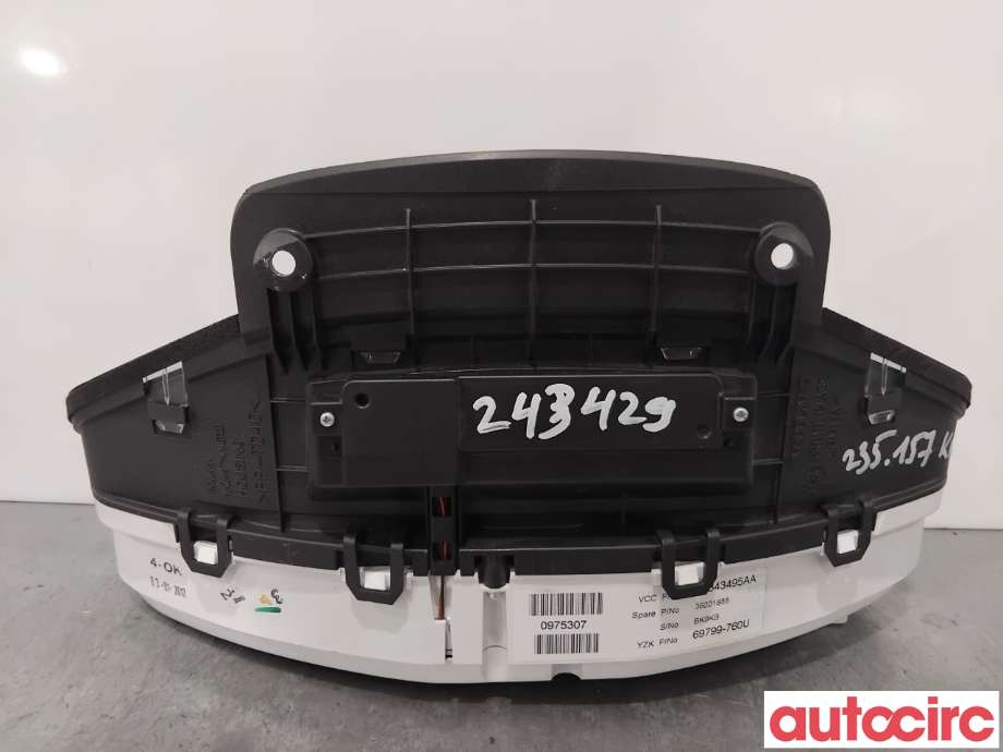 Instrumentpanel til Volvo V70 2007-2013 (Type III, Fase 1) (VOLVO|36001888|69799-760U)