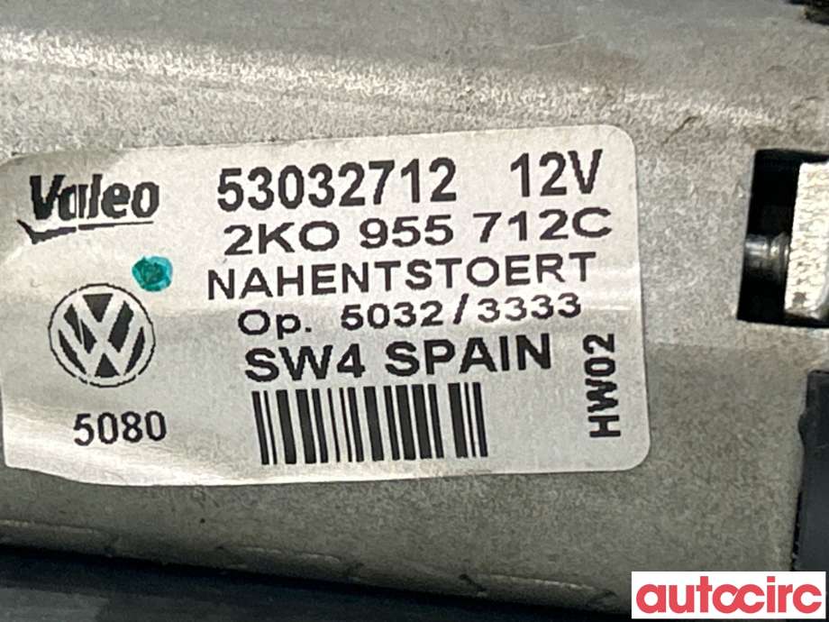 Viskermotor bakrute til VW Caddy 2004-2010 (Type III, Fase 1) (VOLKSWAGEN|1T0955711D)