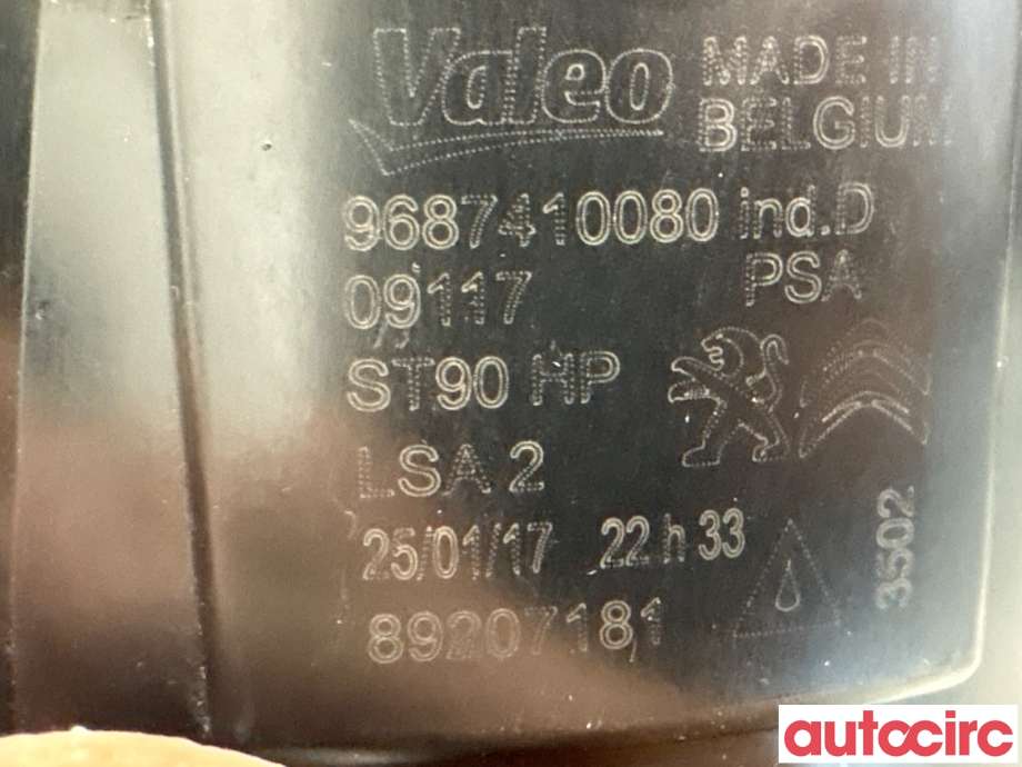 Tåkelykt venstre foran til Citroën Jumpy 2016-->> (Type III)  (CITROEN|6208Q3|89207181|9687410080)