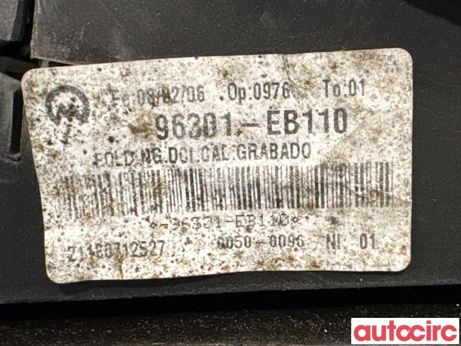 Speil høyre til Nissan Navara 2005-2010 (Fase 1) (D40) (D40) (NISSAN|96301EB110||96301-EB110)