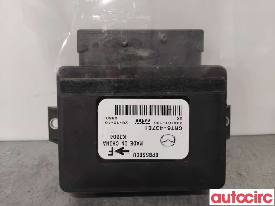Styreenhet elektrisk parkbrems (EPB - Electric Parking Brake) til Mazda 6 2015-2018 (Type III, Fase 2) (MAZDA|GRT6-43-7E1A|334181-103|GRT6-437E1)