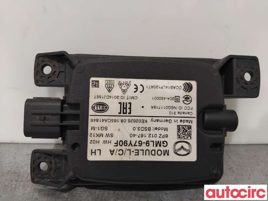 Sensor radar til Mazda 6 2015-2018 (Type III, Fase 2)  (MAZDA|GML9-67-Y90G|6PZ012167-40|GML9-67Y90F)