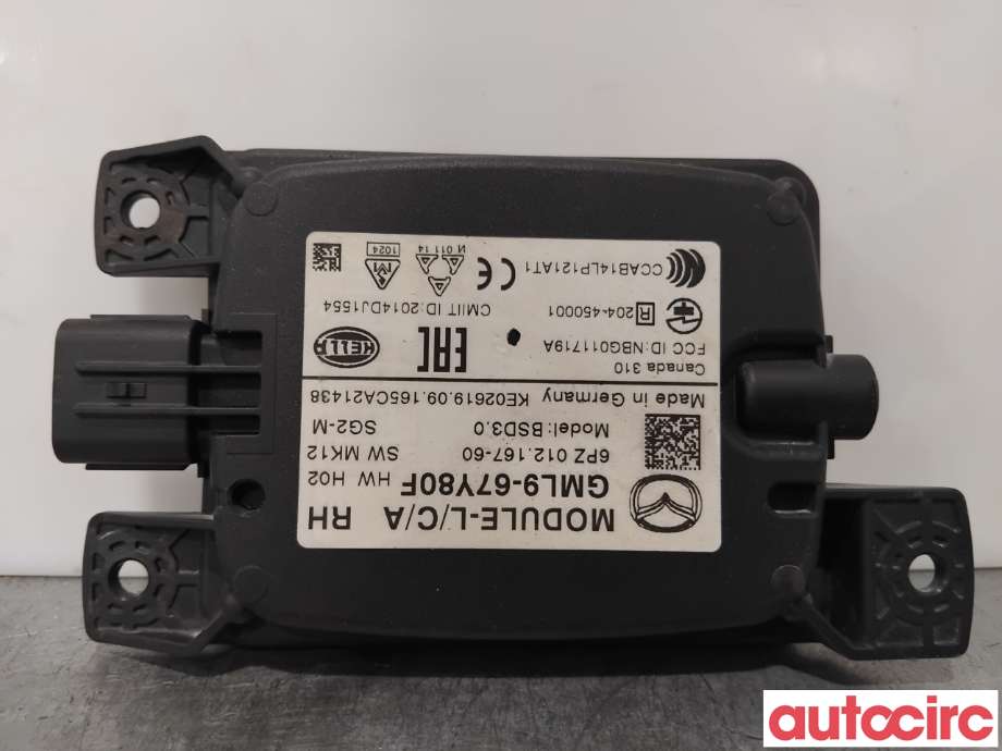 Sensor radar til Mazda 6 2015-2018 (Type III, Fase 2)  (MAZDA|GLM9-67-Y80G|6PZ012167-60|GML9-67-Y80F)