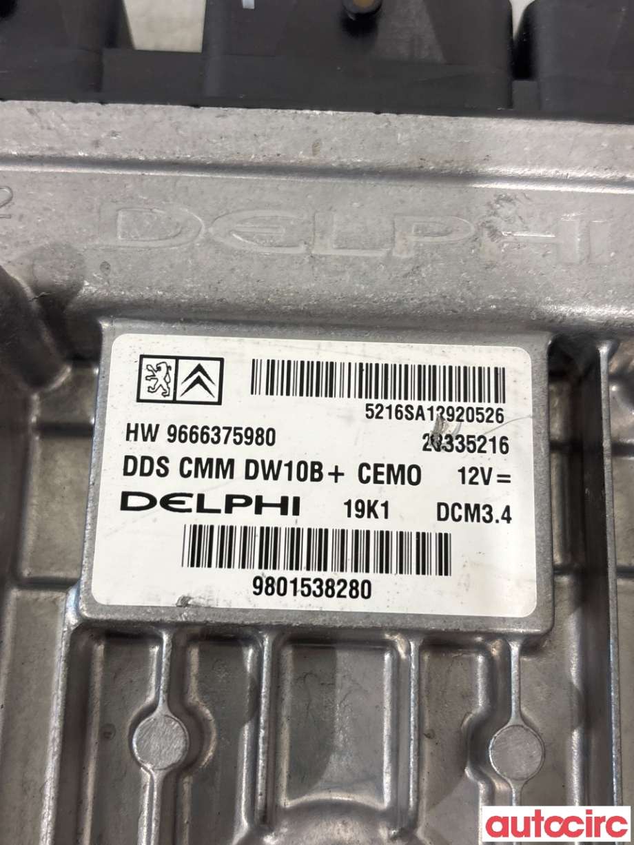 Styreenhet motor til Peugeot 508 2011-2014 (Type I, Fase 1) (PEUGEOT|1609863380||9666375980)