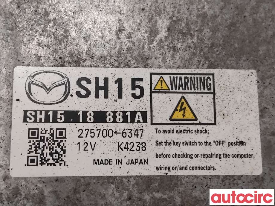 Styreenhet motor til Mazda 6 2015-2018 (Type III, Fase 2) (MAZDA|SH15-18-881A|275700-6347|SH1518881A)