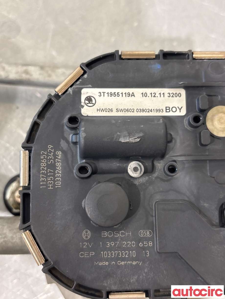 Viskermotor frontrute til Škoda Superb 2008-2015 (Type II) (SKODA|3T1955023A|1397220658|3T1955023)
