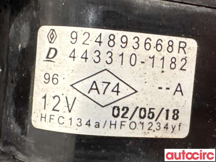 Diverse deler til Renault Zoe 2013-2019 (Fase 1)  (RENAULT|924893668R|443310-1182)