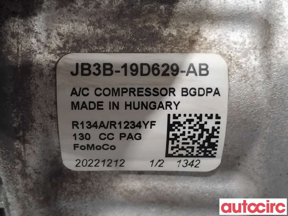 Aircondition kompressor til Ford Ranger / Ranger Raptor 2022-->>  (FORD|2781506||JB3B-19D629-AB)