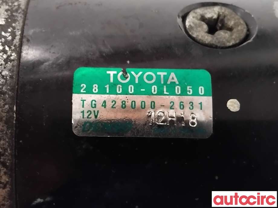 Starter diesel til Toyota Hilux 2006-2011  (TOYOTA|281000L051|428000-2631|28100-0L050)