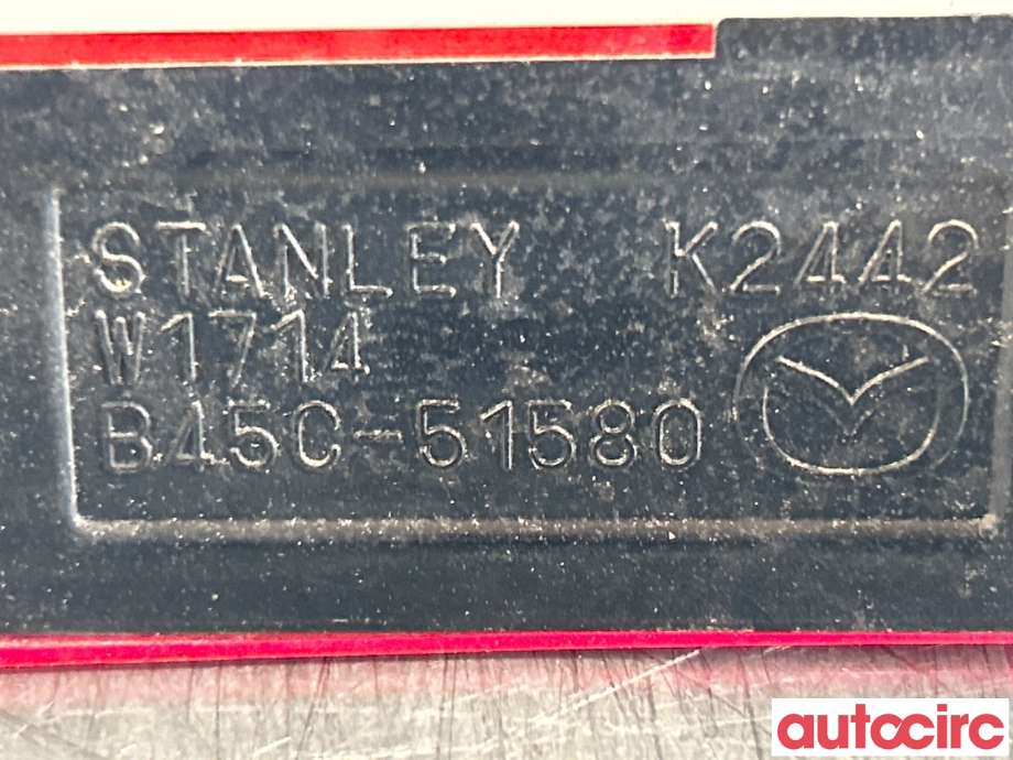 Baklykt bremselys bakrute til Mazda 3 2013-2016 (Type III, Fase 1) (MAZDA|B45C-51-580B||B45C-51580)
