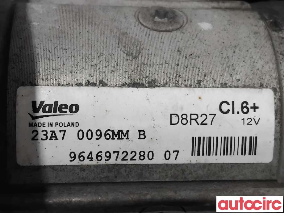 Starter diesel til Citroën Jumpy 2016-->> (Type III)  (CITROEN|5802EF|D8R27|9646972280)