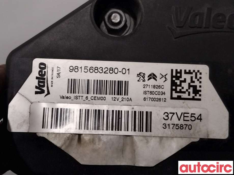Dynamo til Citroën Jumpy 2016-->> (Type III)  (CITROEN|9815683280|IST60C034|9826550280)