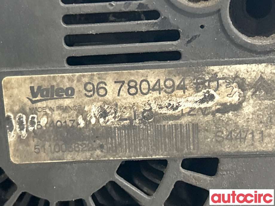 Dynamo til Peugeot 508 2011-2014 (Type I, Fase 1)  (PEUGEOT|9803750980||9678049480)