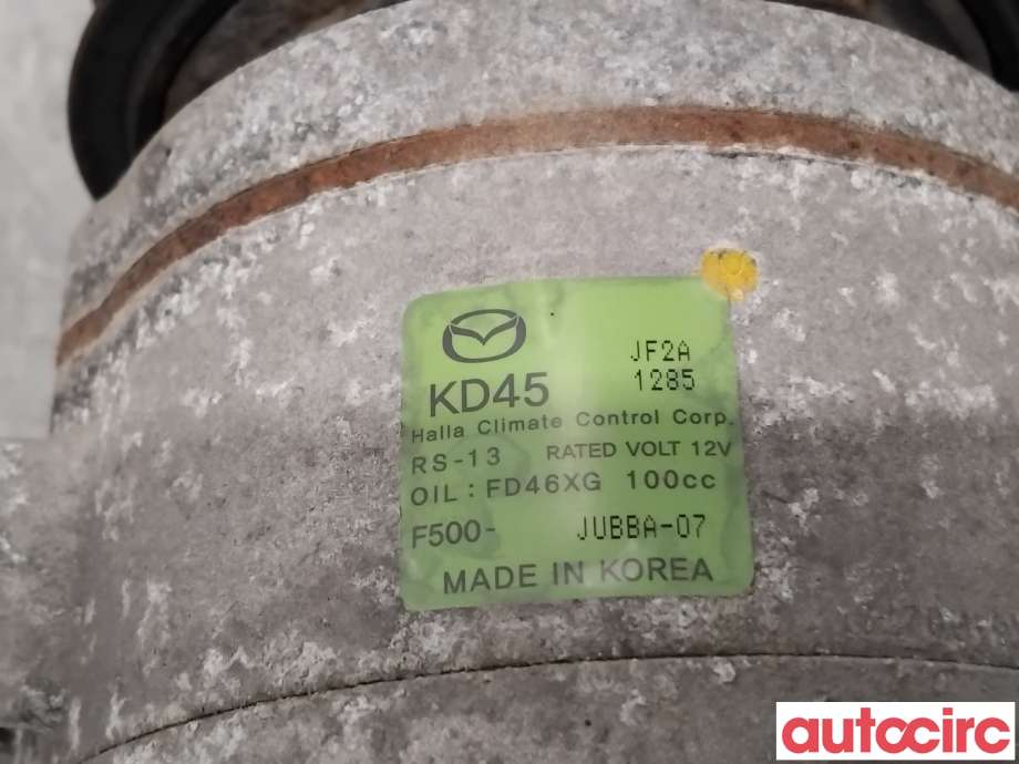 Aircondition kompressor til Mazda 3 2013-2016 (Type III, Fase 1)  (MAZDA|KD45-61-450A|F500-JUBBA-07|KD45)