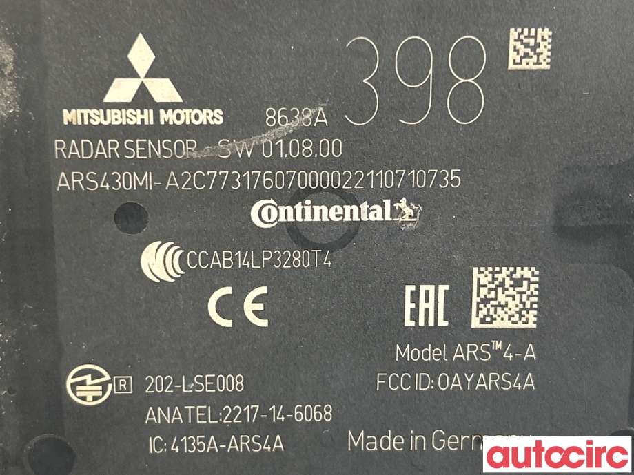Sensor radar til Mitsubishi Eclipse Cross 2018-->> (MITSUBISHI|8638A398|)